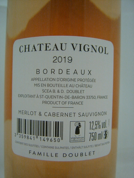 Chateau Vignol, Bordeaux Rosé 2022, AP Bordeaux, Roséwein, trocken, 0,75l